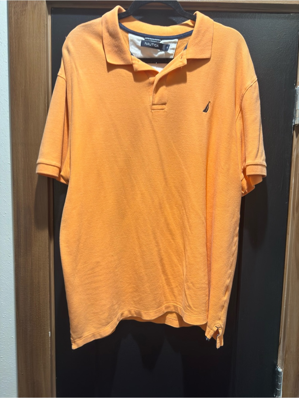 Nautica Men’s Bright Orange Polo with Sail Logo